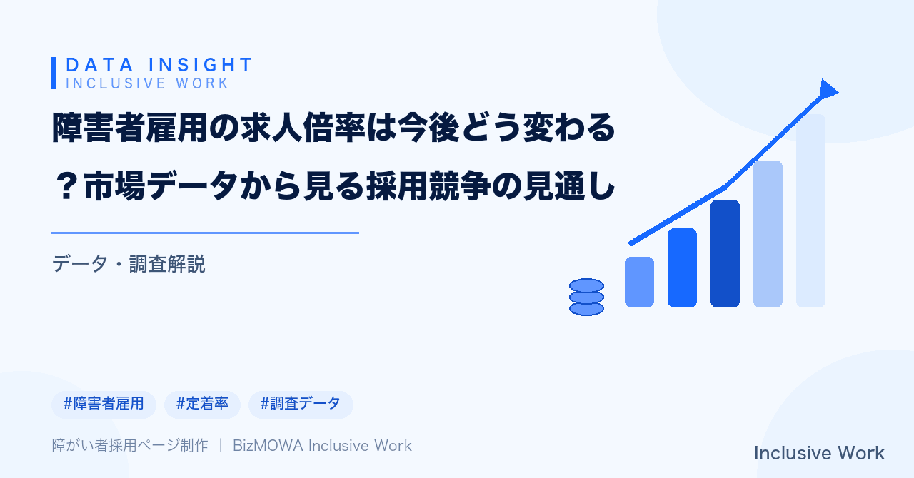 障害者雇用の求人倍率は今後どう変わる?市場データから見る採用競争の見通し|3つの要因・制度改定の影響・実雇用率と達成企業割合・採用競争のシナリオ・人事担当者の備えまで解説