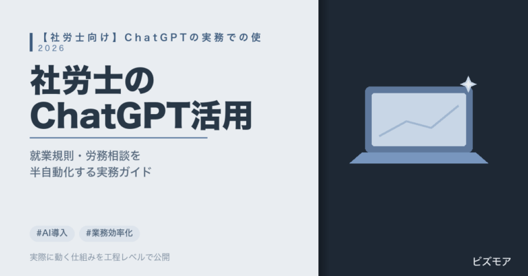 社労士のChatGPT使い方｜就業規則ドラフト作成・労務相談メール対応を半自動化する方法【プロンプト例・2026年版】