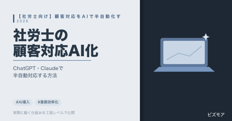 社労士のAI活用｜ChatGPT・Claudeで問い合わせ対応・FAQ振り分けを半自動化する方法【2026年版】