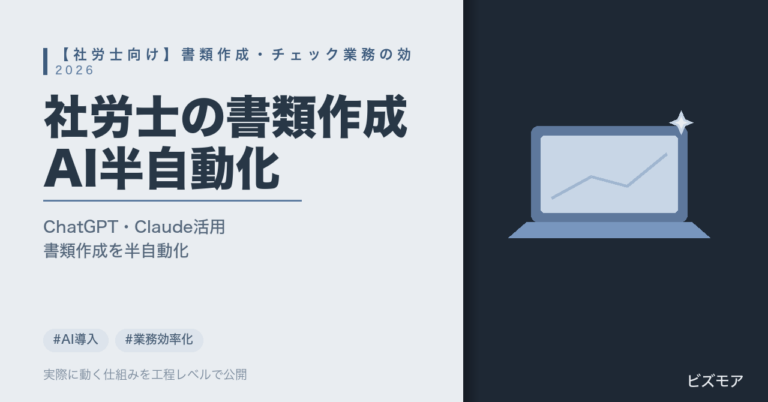 社労士のAI活用｜ChatGPT・Claudeで書類作成・一次チェックを半自動化する方法【2026年版】