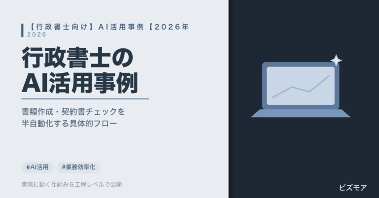 行政書士のAI活用事例｜ChatGPT・Claudeで書類作成・契約書チェックを半自動化する方法【2026年版】