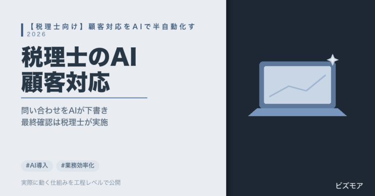 税理士のAI顧客対応｜ChatGPT・Claudeで問い合わせ一次対応・書類確認を半自動化する方法【2026年版】