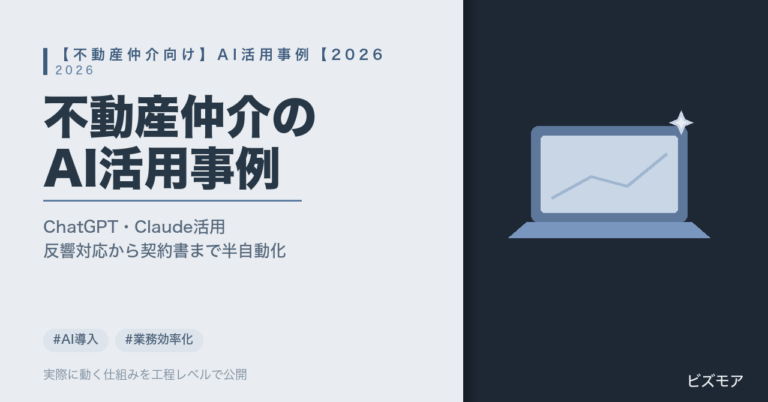 不動産仲介のAI活用事例｜ChatGPT・Claudeで物件説明文作成・問い合わせ対応を半自動化する方法【2026年版】