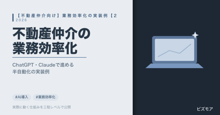 不動産仲介の業務効率化｜ChatGPT・Claudeで問合せ対応・重説チェックを半自動化する方法【2026年版】