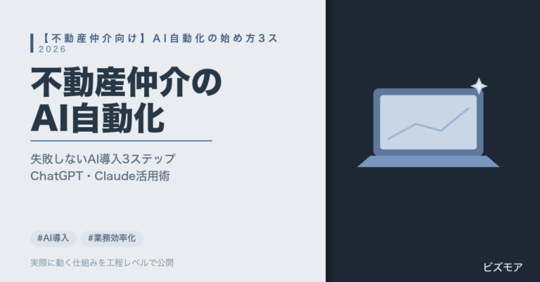 不動産仲介のAI自動化｜ChatGPT・Claudeで問い合わせ対応・資料作成を半自動化する方法【始め方3ステップ】