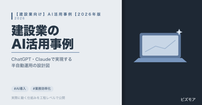建設業のAI活用事例｜ChatGPT・Claudeで工程写真整理・安全書類作成を効率化する方法【2026年版】