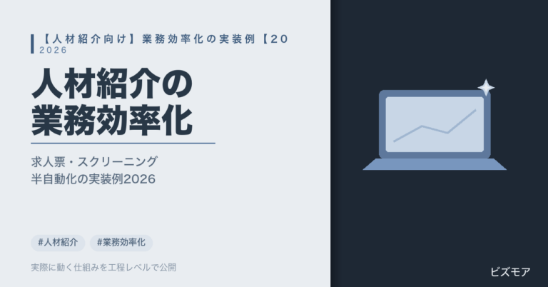 人材紹介の業務効率化｜ChatGPT・Claudeで求人票作成・候補者スクリーニングを半自動化する実装例【2026年版】