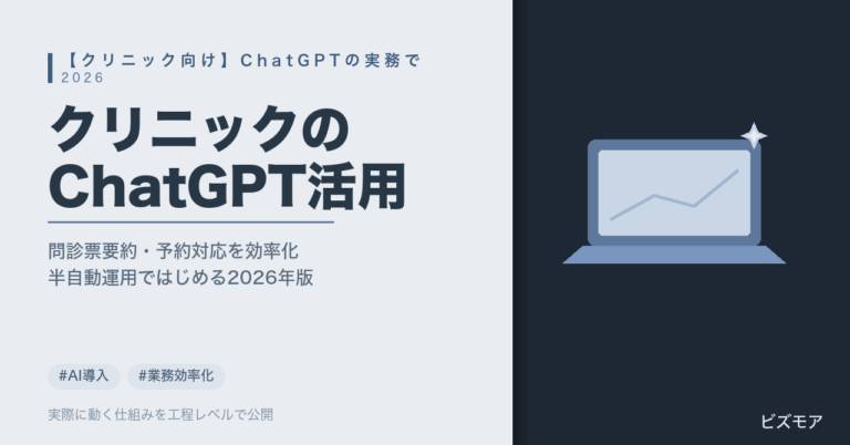 クリニックのChatGPT活用｜問診票要約・予約対応メール作成を半自動化する使い方【2026年版】