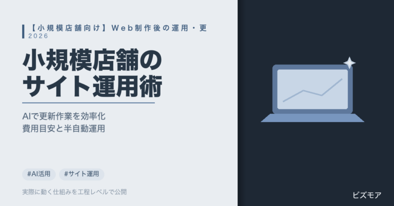 小規模店舗のサイト運用｜Claude CodeでAIコンテンツ更新・保守管理を効率化する方法【費用目安あり】