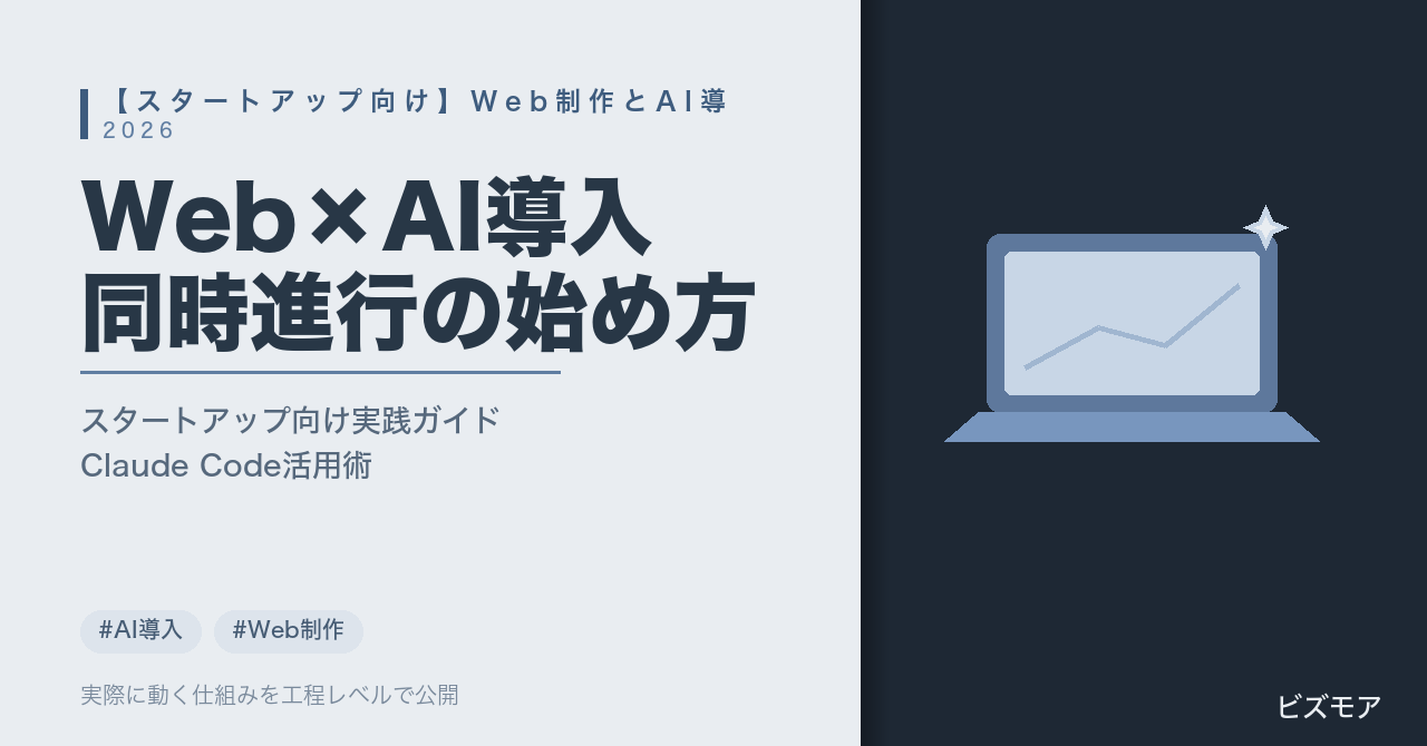 スタートアップのWeb制作×AI導入｜Claude Codeでサイト構築・問い合わせ対応を同時進行する方法【費用目安】