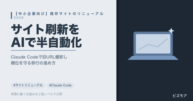 中小企業のサイトリニューアル｜Claude Codeで旧URL棚卸し・リダイレクト設計を半自動化する方法【費用・事例】