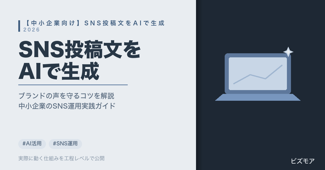 中小企業のSNS運用｜ChatGPT・Claudeで投稿文作成・品質チェックを半自動化するコツ【始め方と費用】
