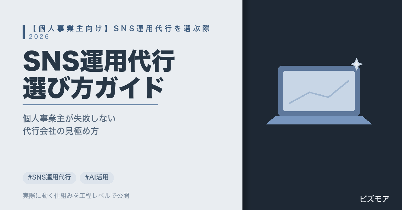 個人事業主のSNS運用代行選び方｜ChatGPT・Claudeで投稿・分析を半自動化する会社の見極め方【費用相場】