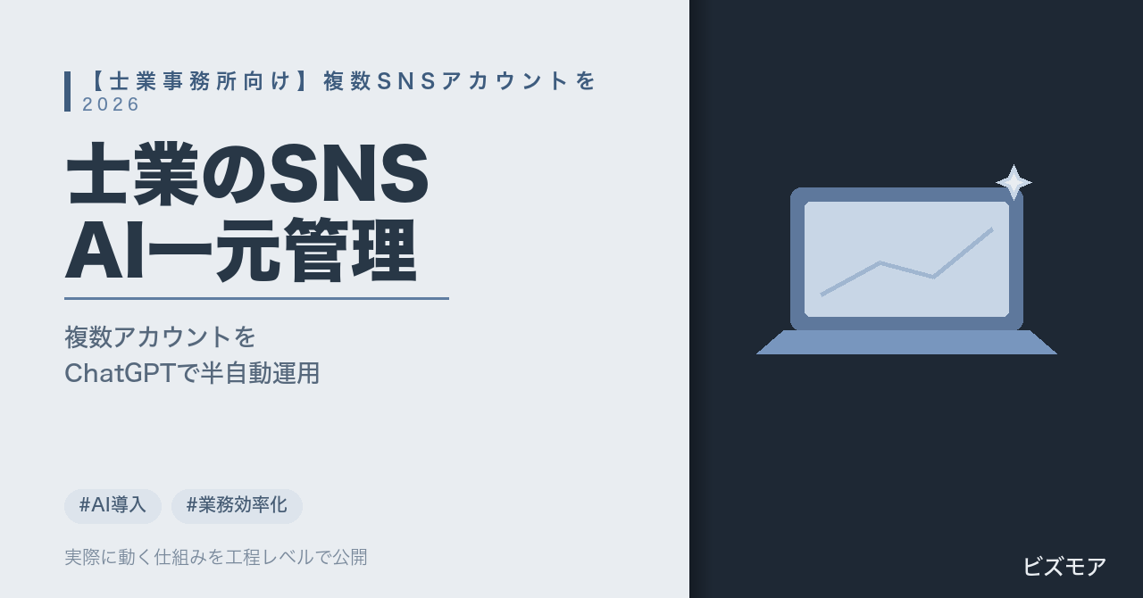 士業事務所のSNS運用｜ChatGPT・Claudeで複数アカウントの投稿・分析を一元管理する方法【費用と始め方】