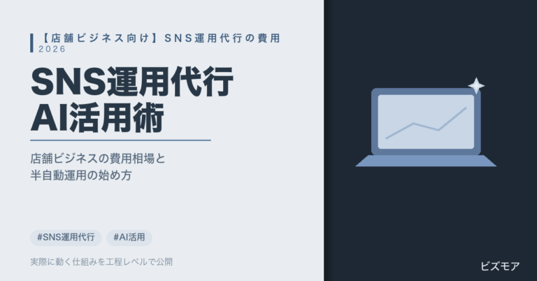 店舗ビジネスのSNS運用代行費用相場｜ChatGPT・Claudeで投稿作成・返信対応を半自動化する方法【2026年版】