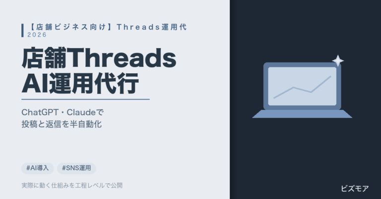 店舗ビジネスのThreads運用代行｜ChatGPT・Claudeで投稿作成・返信対応を半自動化する方法【費用相場】