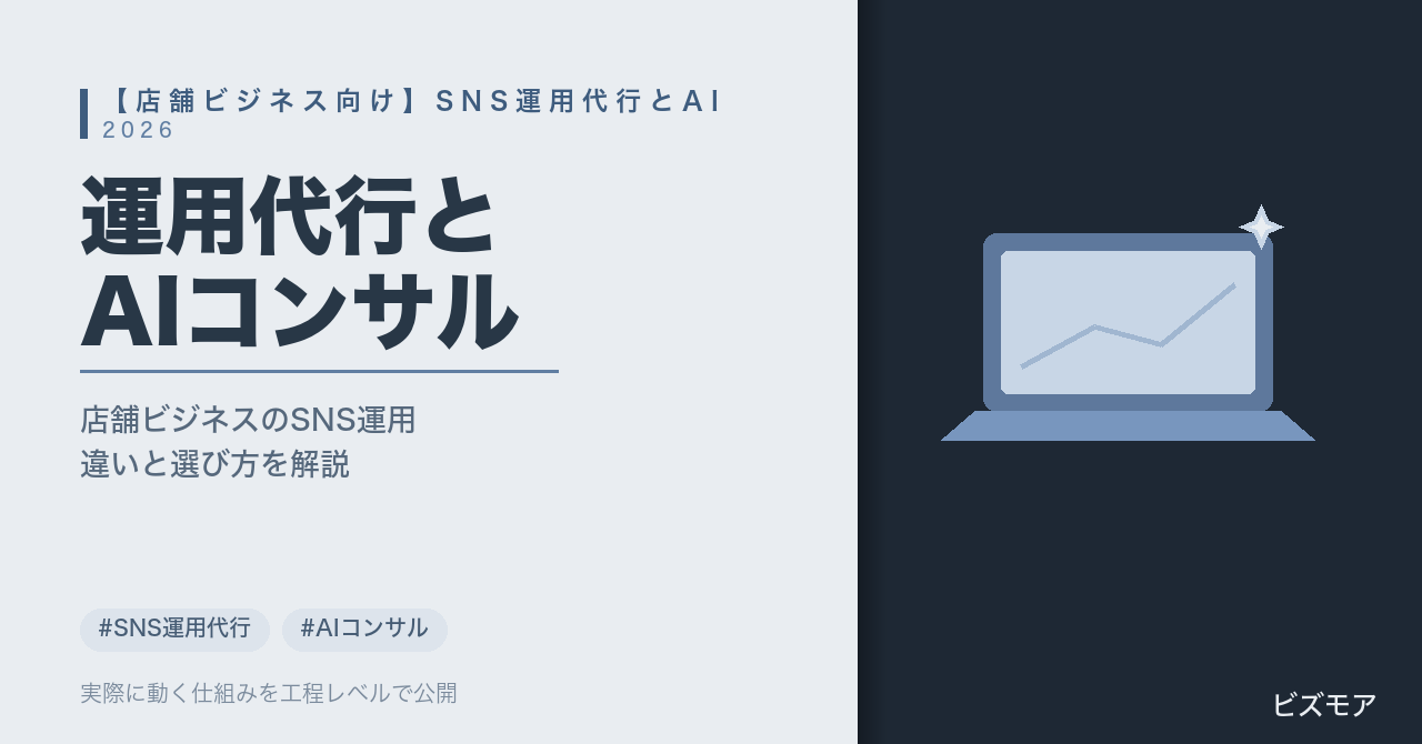 店舗ビジネスのSNS運用代行とAIコンサルの違い｜ChatGPTで投稿作成・予約対応を半自動化する選び方【費用比較】