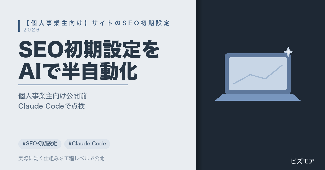 個人事業主のSEO初期設定｜Claude Codeでメタ情報・サイトマップ作成を半自動化する方法【手順と費用】